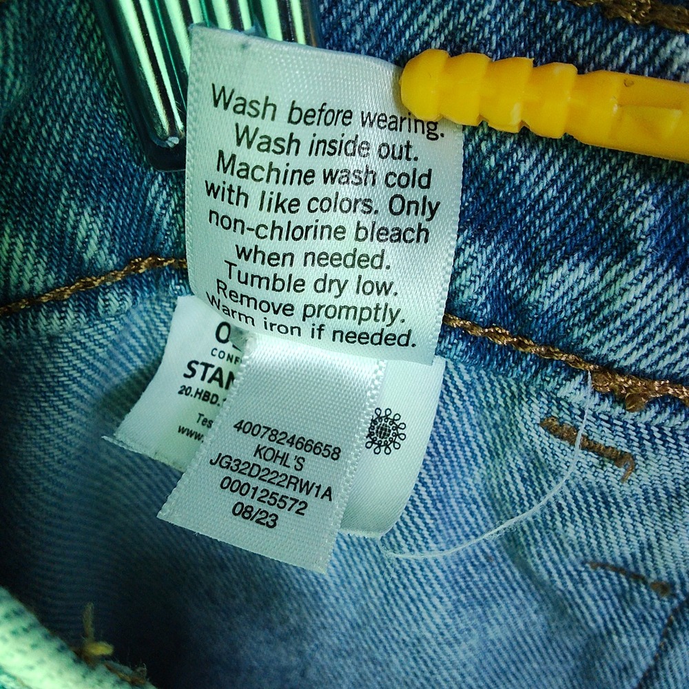 SO Women's High Rise Cargo Wide Leg‎ Jeans Light Wash Bleached Blue Size Medium - Picture 11 of 12